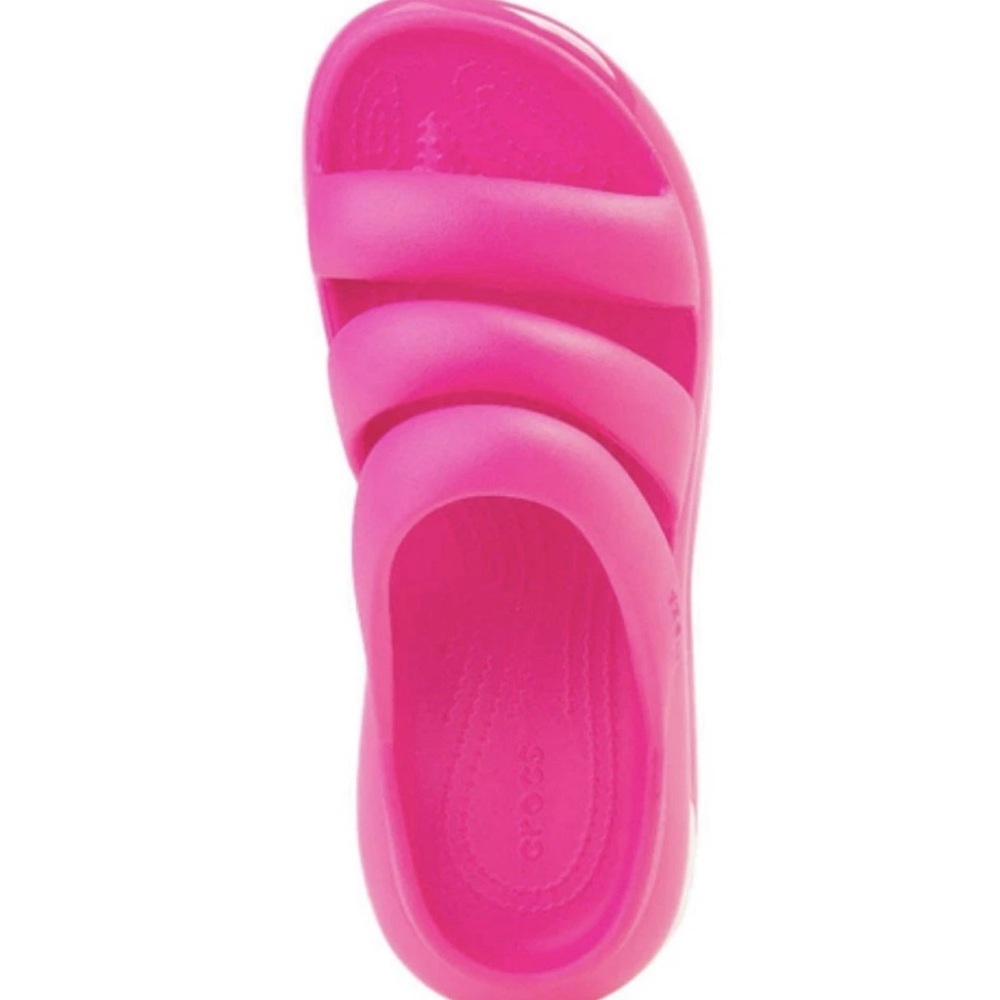 CROCS NWT Mega Crush triple strap Pink Crush platform sandals women’s 10 - Picture 5 of 6